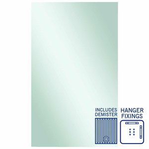 Thermogroup Jackson Rectangle Polished Edge Mirror 1500x900mm - With Hangers and Demister