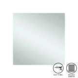 Thermogroup Jackson Square Polished Edge Mirror 750X750Mm - Glue-To-Wall And Demister