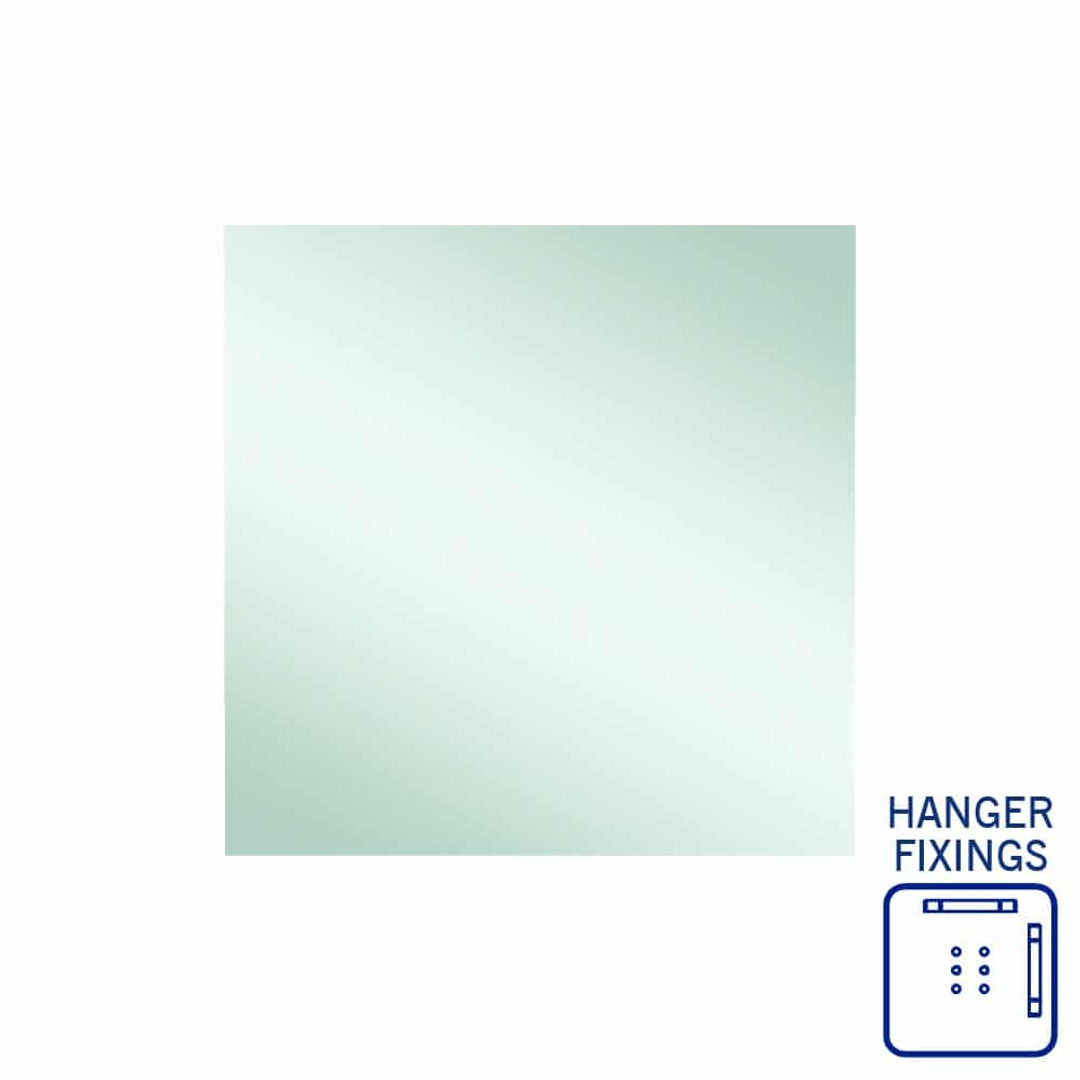 Thermogroup Jackson Rectangle Polished Edge Mirror 900x900mm - With Hangers