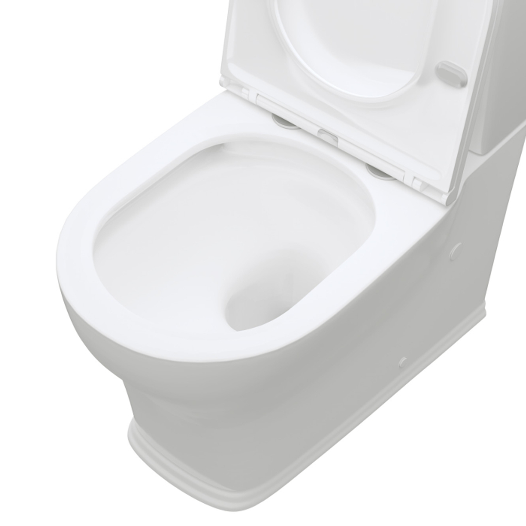 Lillian Tornado Flush Back to Wall P Trap Fienza Toilet Suite Gloss White with Slim Seat