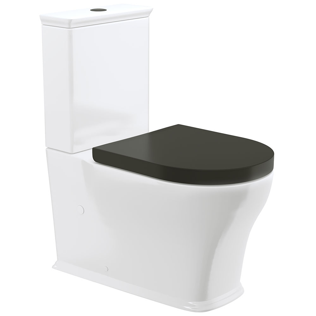 Fienza Lillian Tornado Btw Suite S Trap 160-230 Gloss White - Black Seat