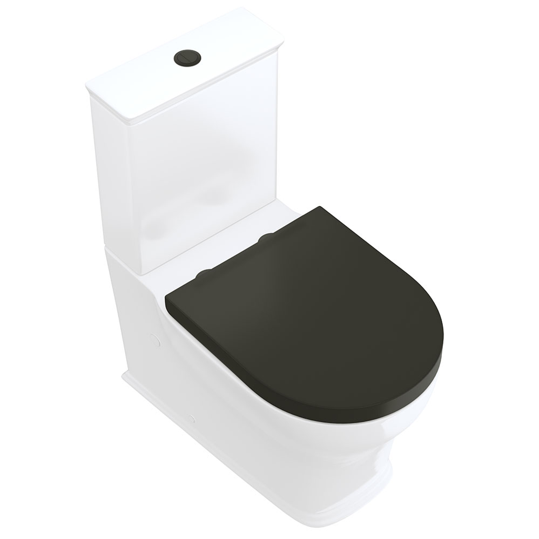 Fienza Lillian Tornado Btw Suite S Trap 160-230 Gloss White - Black Seat