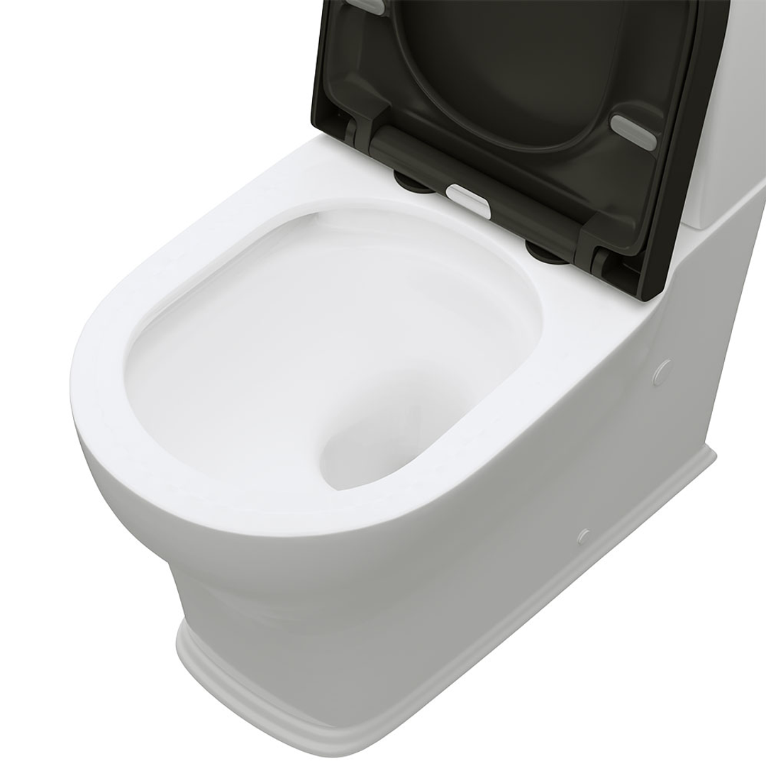 Fienza Lillian Tornado Btw Suite S Trap 160-230 Gloss White - Black Seat
