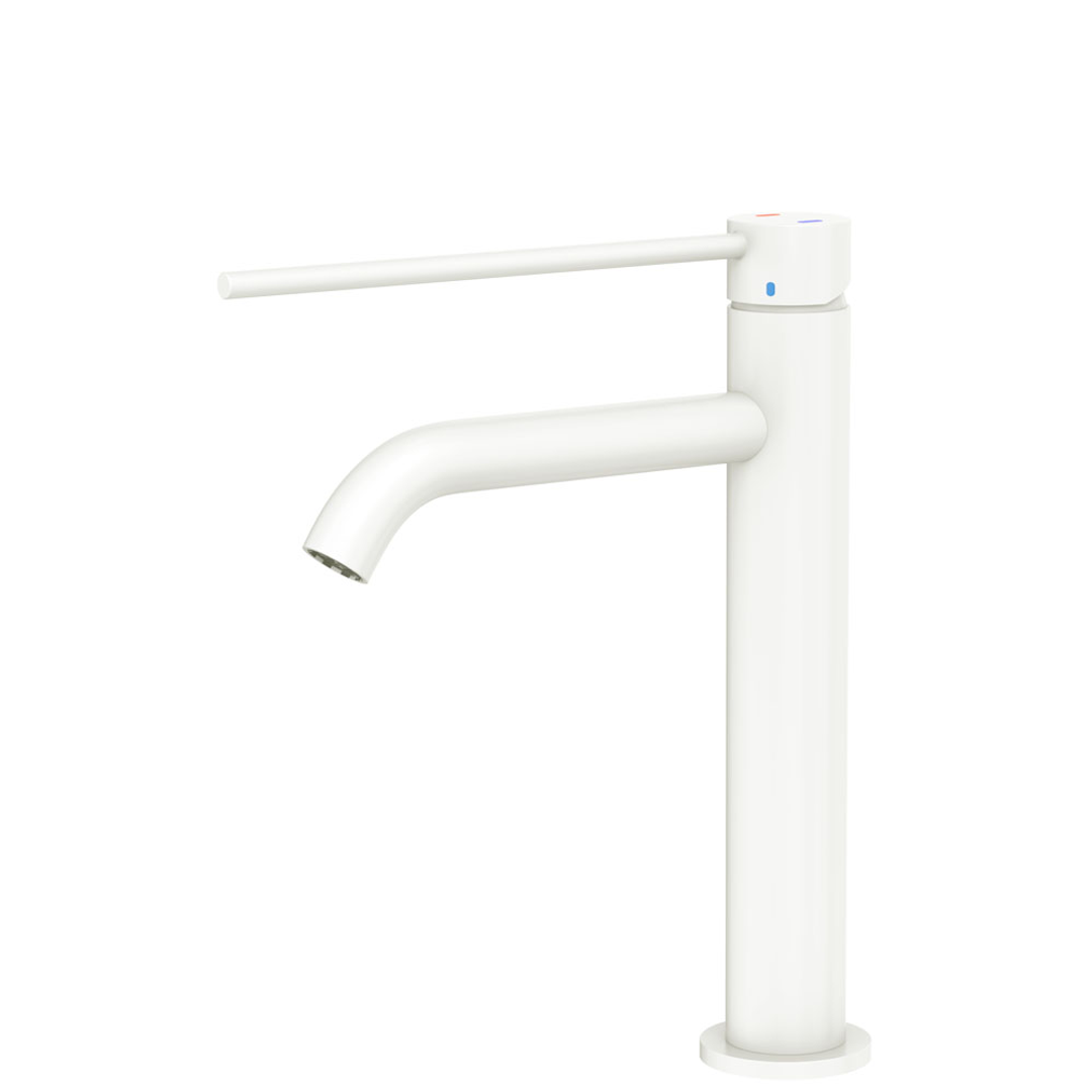 Fienza Kaya Care Medium Basin Mixer - Matte White