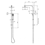 Phoenix Lexi Twin Rail Shower Matt Black