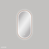 Fienza Empire Led Framed Pill Shaped Mirror C/W Dim Sensor & Demister 450X900 - Brushed Copper