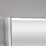 Fienza 900Mm Led Mirror Cabinet With Satin Black Side Panels Psc900B-Led