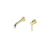 Greens Tesora Wall Basin Mixer - Brushed Brass