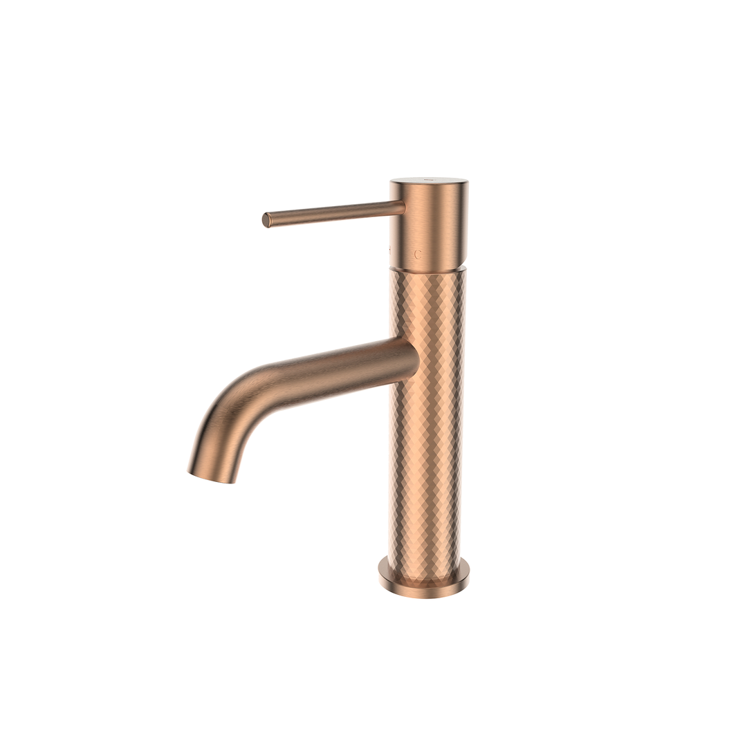Greens Tesora Basin Mixer - Brushed Copper