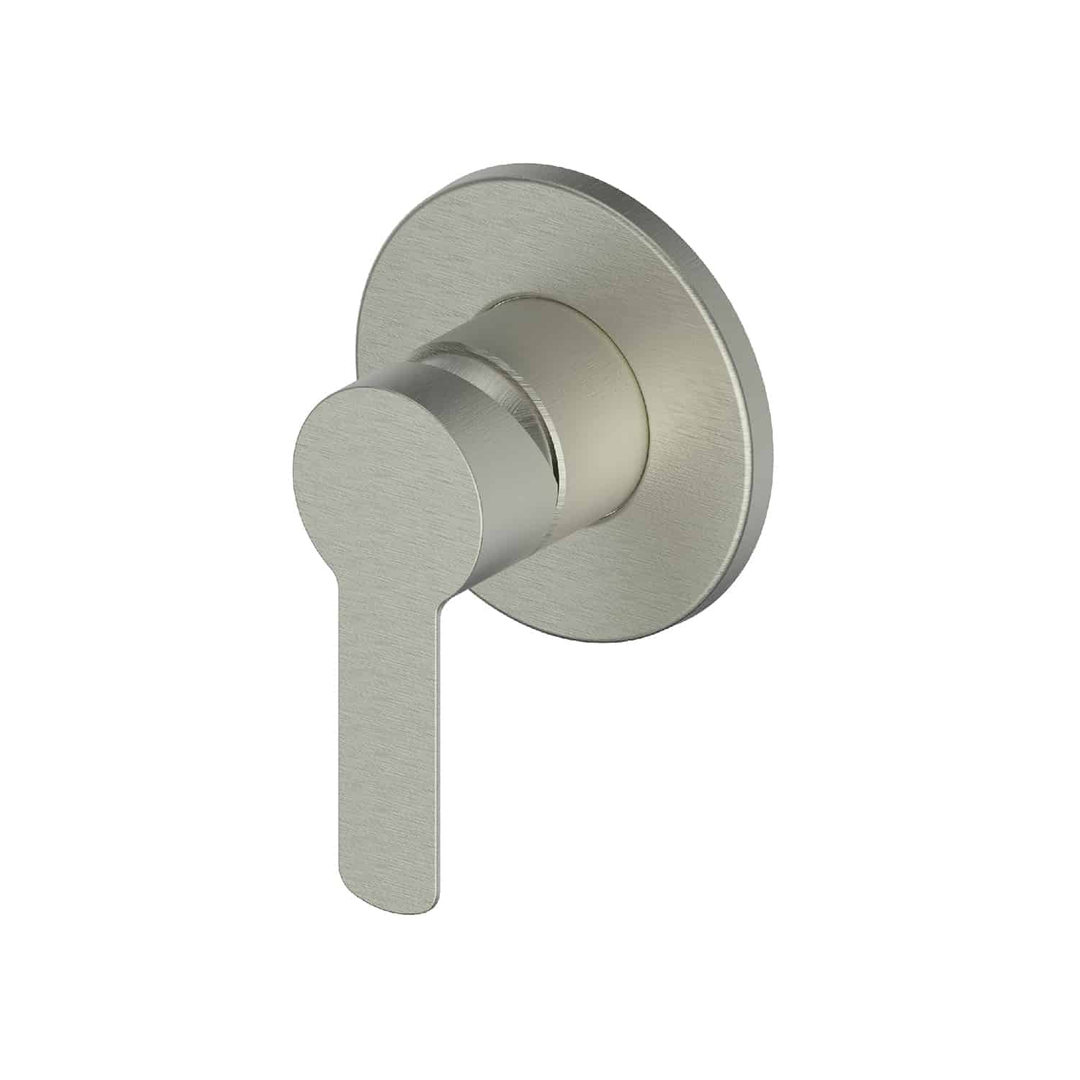 Greens Astro Ii Shower Mixer Round Plate - Brushed Nickel
