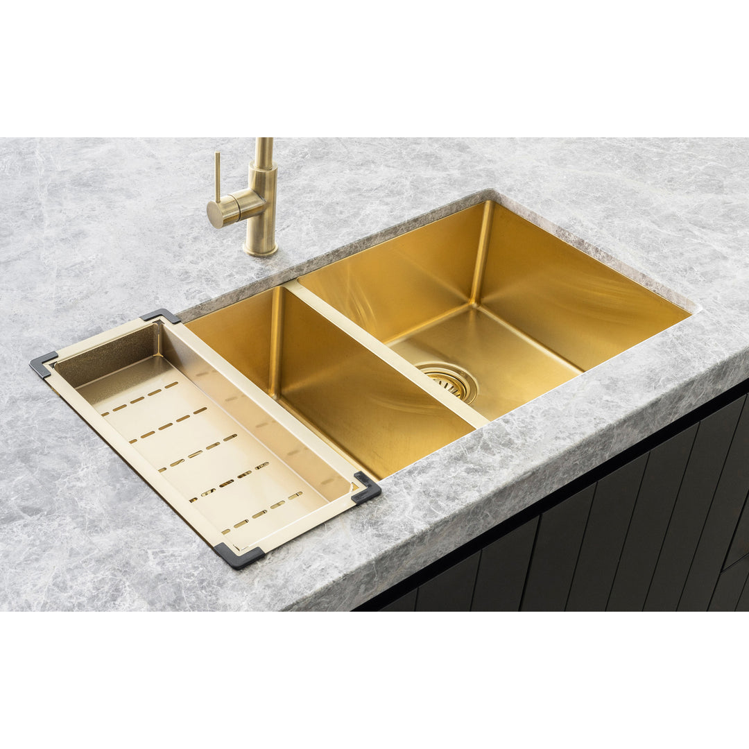 Meir Kitchen Sink Colander - Tiger Bronze