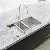 Meir Kitchen Sink Colander - Brushed Nickel