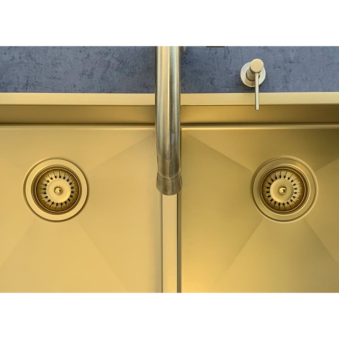 Meir Kitchen Sink Double Bowl 760 X 440 - Tiger Bronze