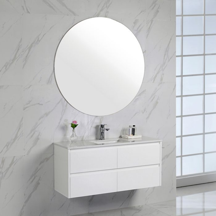 Aulic Leona 1800mm Wall-Hung Double Vanity - Undermount Basin with Alpine White Stone Top