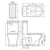 Lillian Tornado Flush Back to Wall P Trap Fienza Toilet Suite Gloss White with Slim Seat