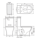 Fienza Lillian Tornado Btw Suite S Trap 160-230 Gloss White - Slim Seat