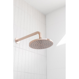 Meir Round Wall Shower Curved Arm 400Mm - Champagne