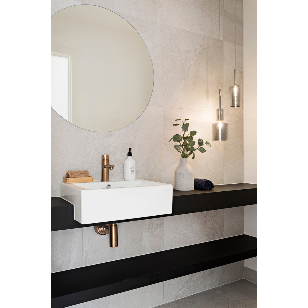 Meir Round Pinless Basin Mixer - Champagne