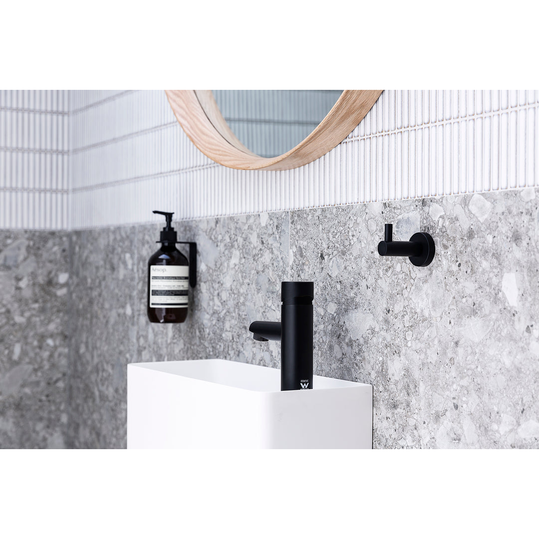 Meir Round Pinless Basin Mixer - Matte Black