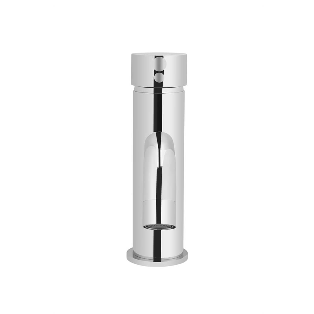 Meir Round Basin Mixer Curved - Polished Chrome