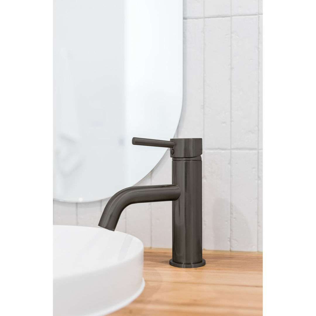 Meir Round Basin Mixer Curved - Shadow