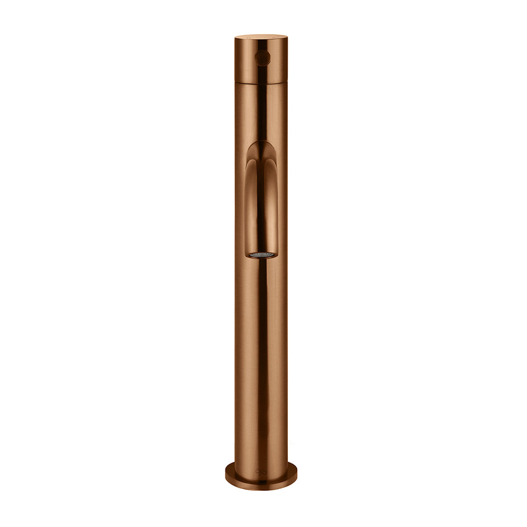 Meir Piccola Tall Basin Mixer Tap With 130Mm Spout - Lustre Bronze