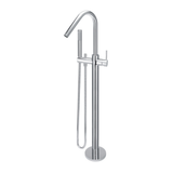 Meir Round Freestanding Bath Spout And Hand Shower - Polished Chrome