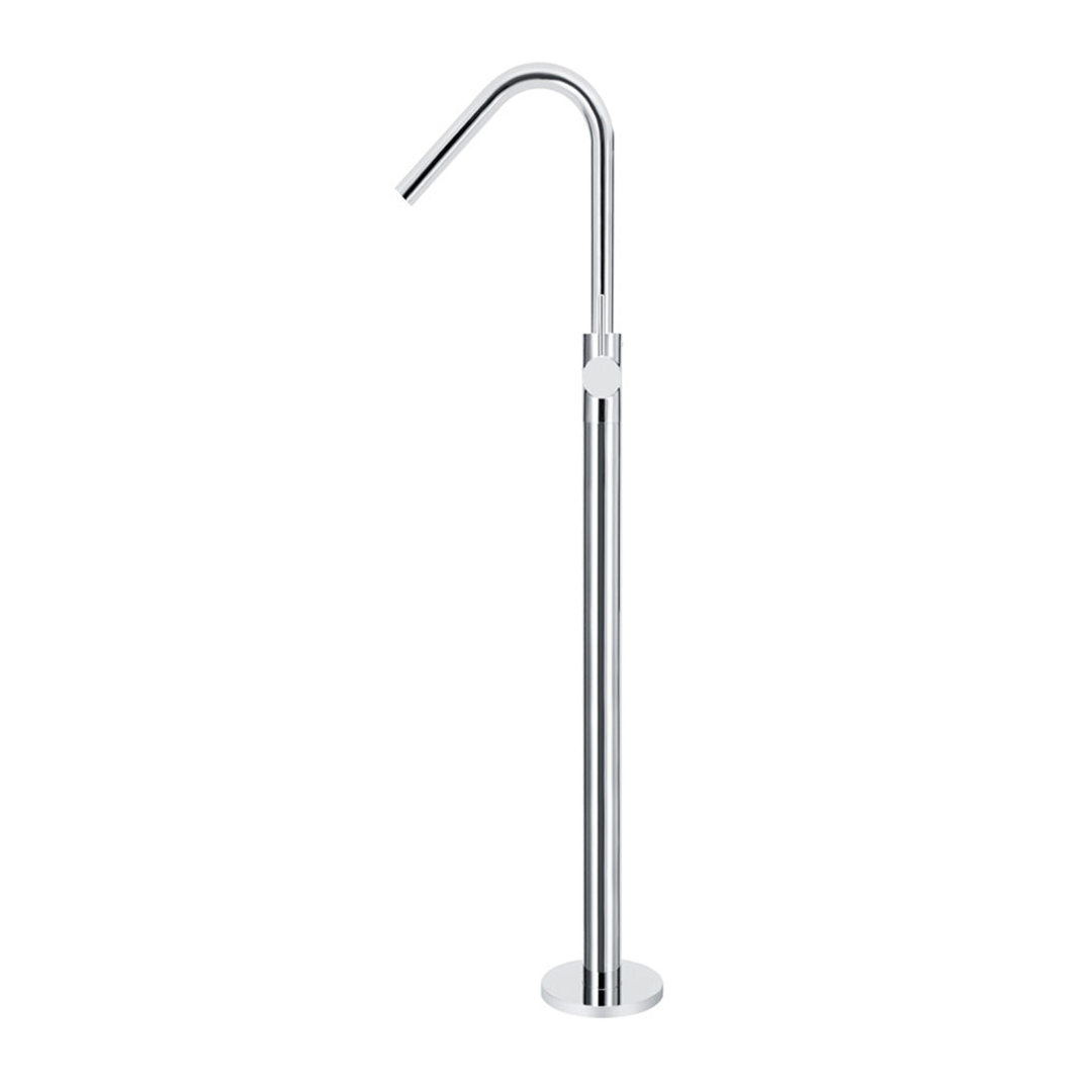 Meir Round Freestanding Bath Spout And Hand Shower - Polished Chrome