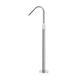 Meir Round Paddle Freestanding Bath Spout And Hand Shower - Polished Chrome