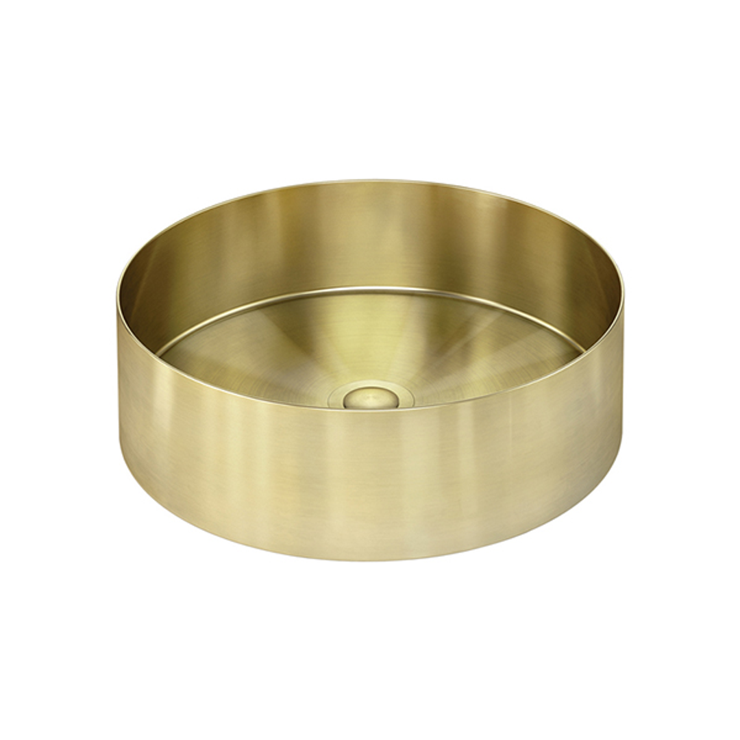 Meir Steel Round Bathroom Basin 380X110 - Tiger Bronze Mbrp-380110-Pvdbb