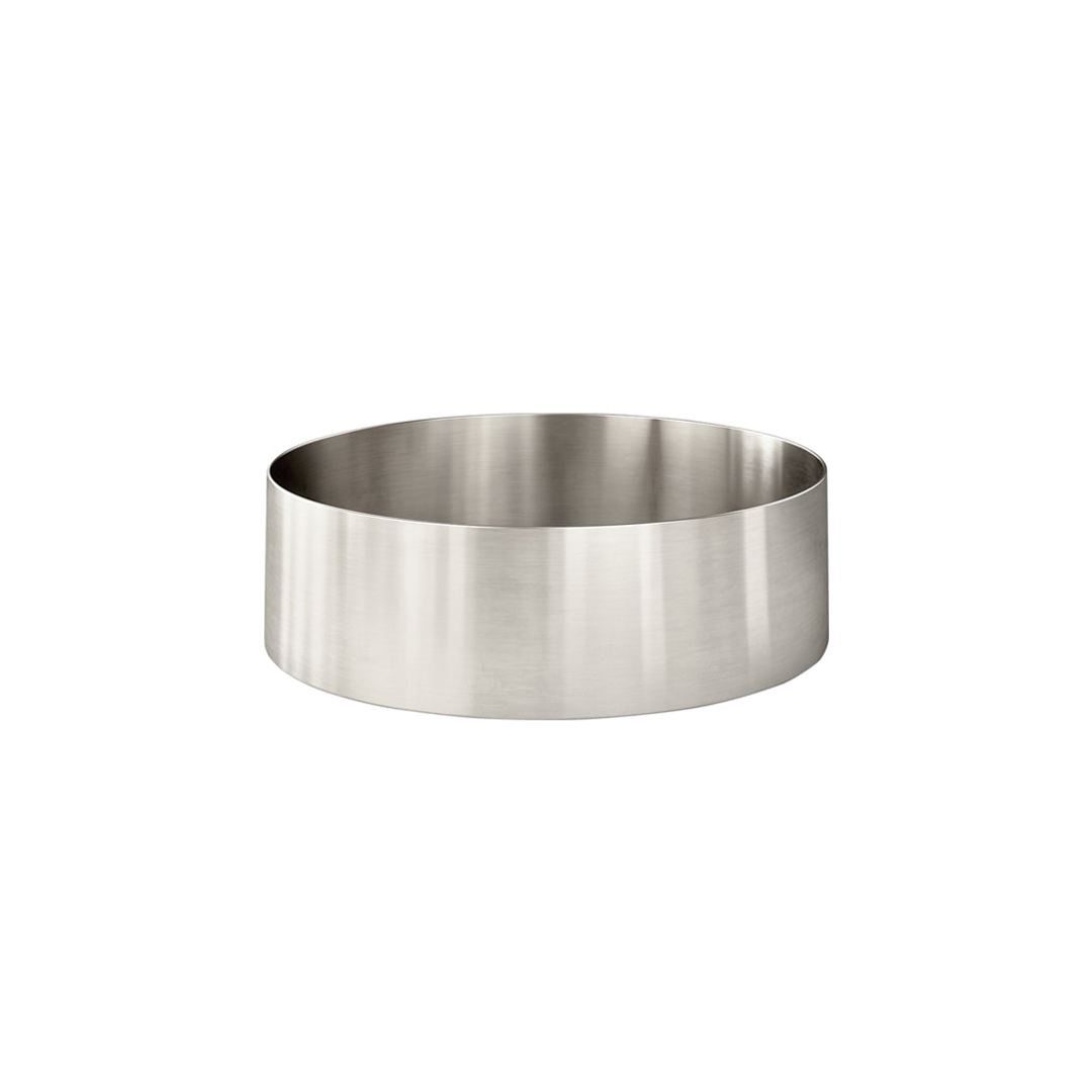 Meir Steel Round Bathroom Basin 380 X 110 - Brushed Nickel