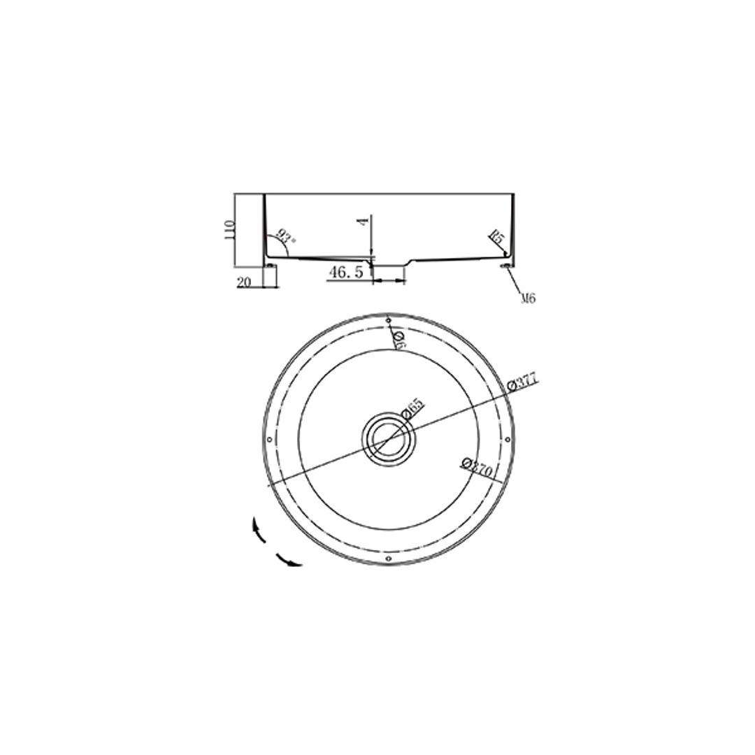 Meir Steel Round Bathroom Basin 380X110 - Tiger Bronze Mbrp-380110-Pvdbb