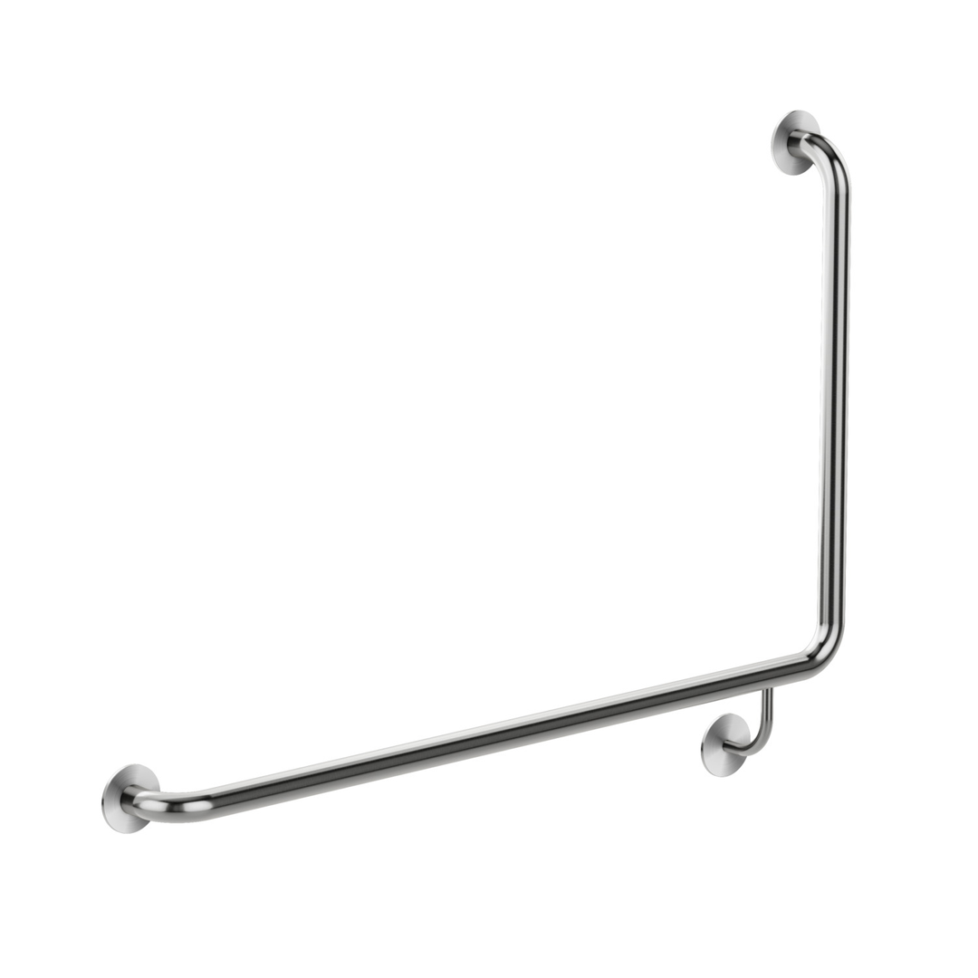 Meir Care Range 90 Degree Left Side Grab Rail 600Mm - Brushed Nickel Mcr-90Lh60-Pvdbn
