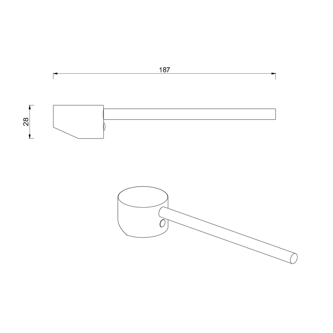 Meir Care Range 42Mm Handle - Champagne Mcr-H42-Ch