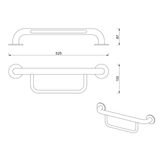 Meir Care Range Hand Towel Rail - Champagne Mcr-Tr28-Ch