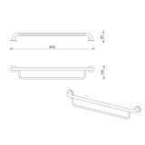 Meir Care Range Bath Towel Rail - Champagne Mcr-Tr75-Ch