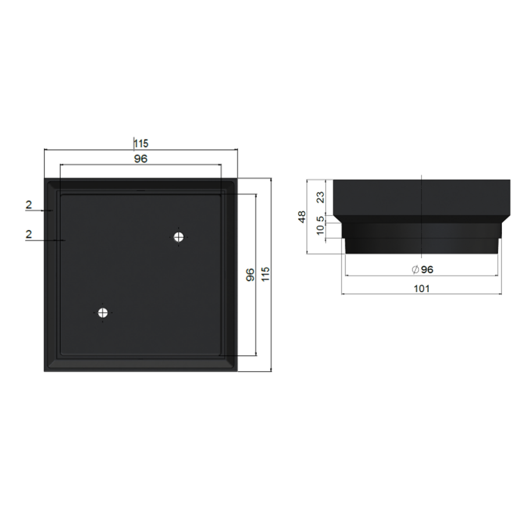 Meir Shower Waste With Tile Insert - Lustre Bronze