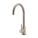 Meir Round Gooseneck Kitchen Mixer Tap - Champagne