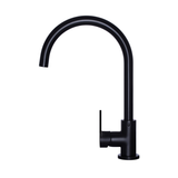 Meir Round Paddle Gooseneck Kitchen Mixer Tap - Matte Black