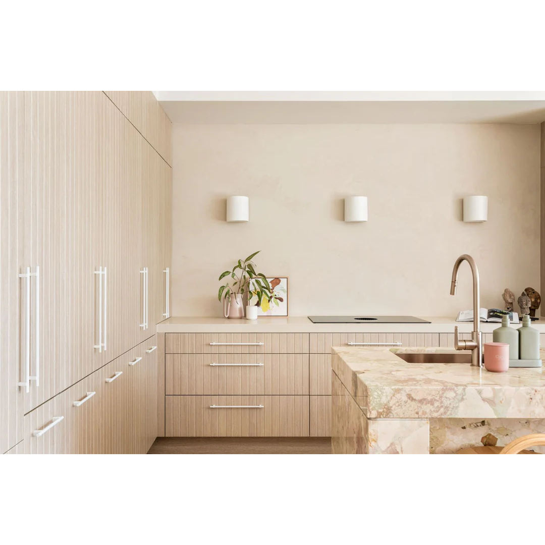 Meir Round Paddle Piccola Pull Out Kitchen Mixer Tap - Champagne