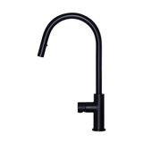 Meir Round Pinless Piccola Pull Out Kitchen Mixer Tap - Matte Black