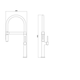 Meir Pull Down Kitchen Mixer With Magnetic Dock - Champagne Mk19-Ch