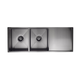 Meir Kitchen Sink Double Bowl & Drainboard 1160 X 440 - Shadow