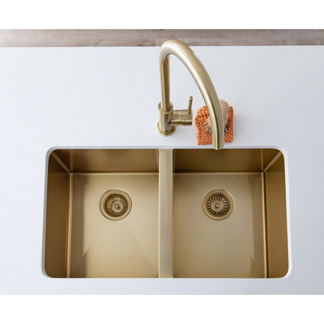 Meir Sink Strainer And Waste Plug Basket With Stopper - Tiger Bronze