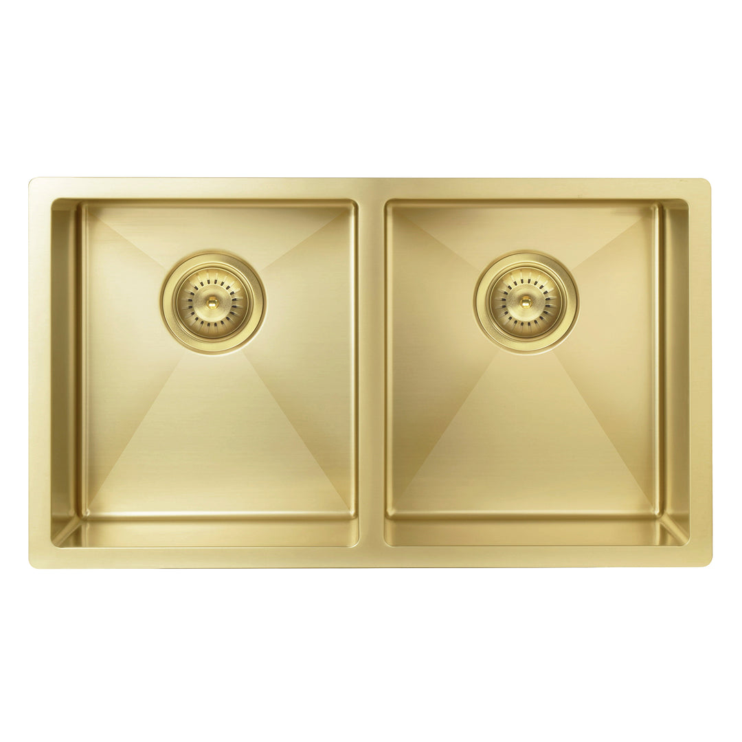 Meir Kitchen Sink Double Bowl 760 X 440 - Tiger Bronze