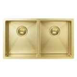 Meir Kitchen Sink Double Bowl 760 X 440 - Tiger Bronze