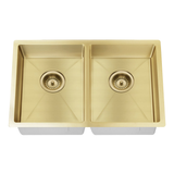 Meir Kitchen Sink Double Bowl 760 X 440 - Tiger Bronze