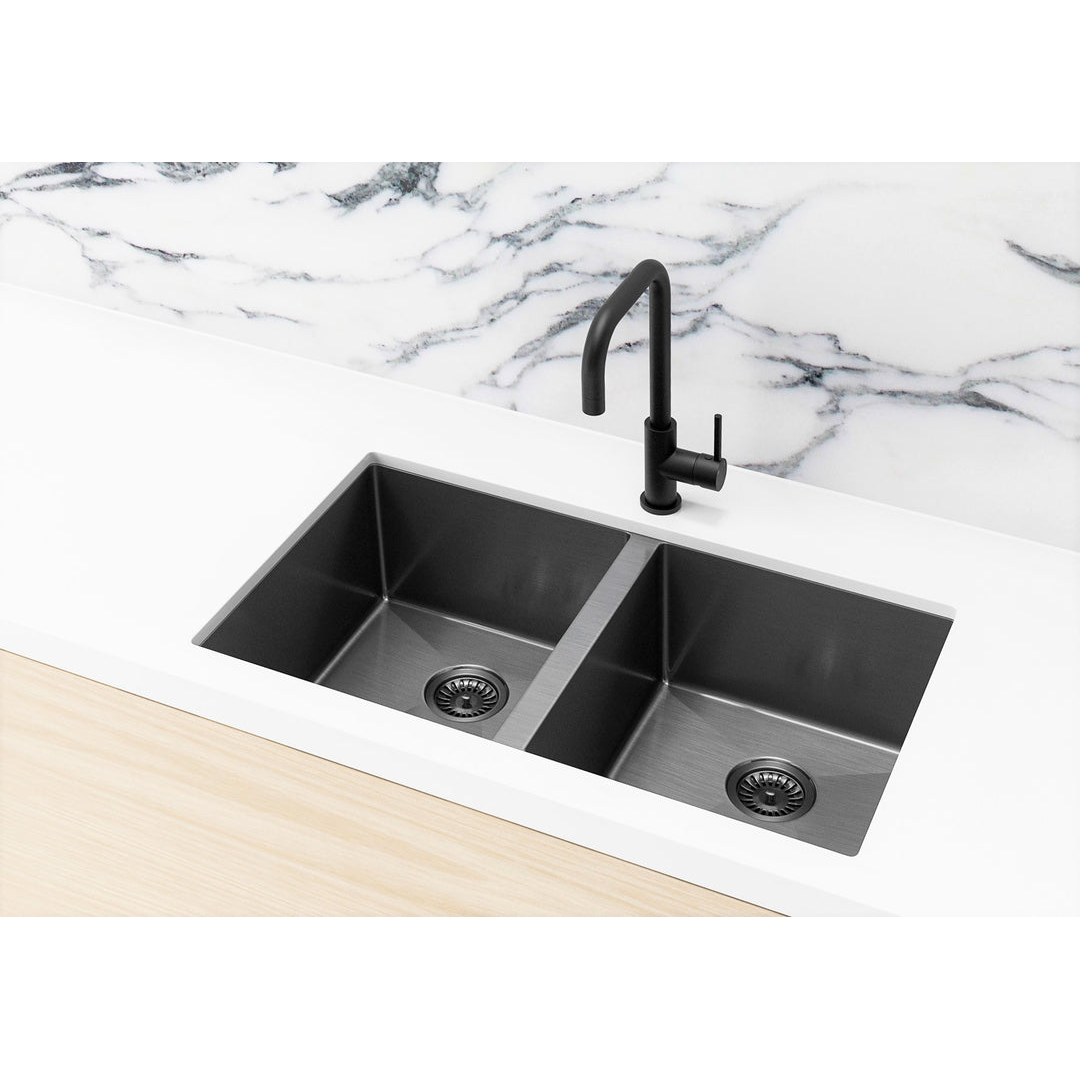 Meir Kitchen Sink Double Bowl 760 X 440 - Shadow