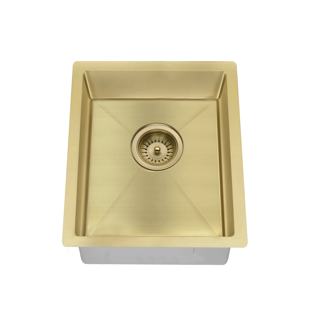 Meir Kitchen Sink Single Bowl 380 X 440 - Tiger Bronze
