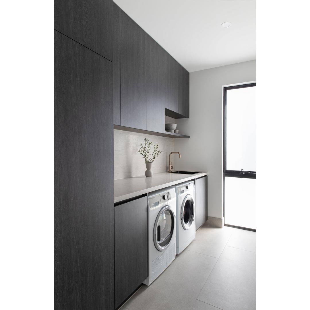 Meir Round Kitchen Mixer Tap - Champagne